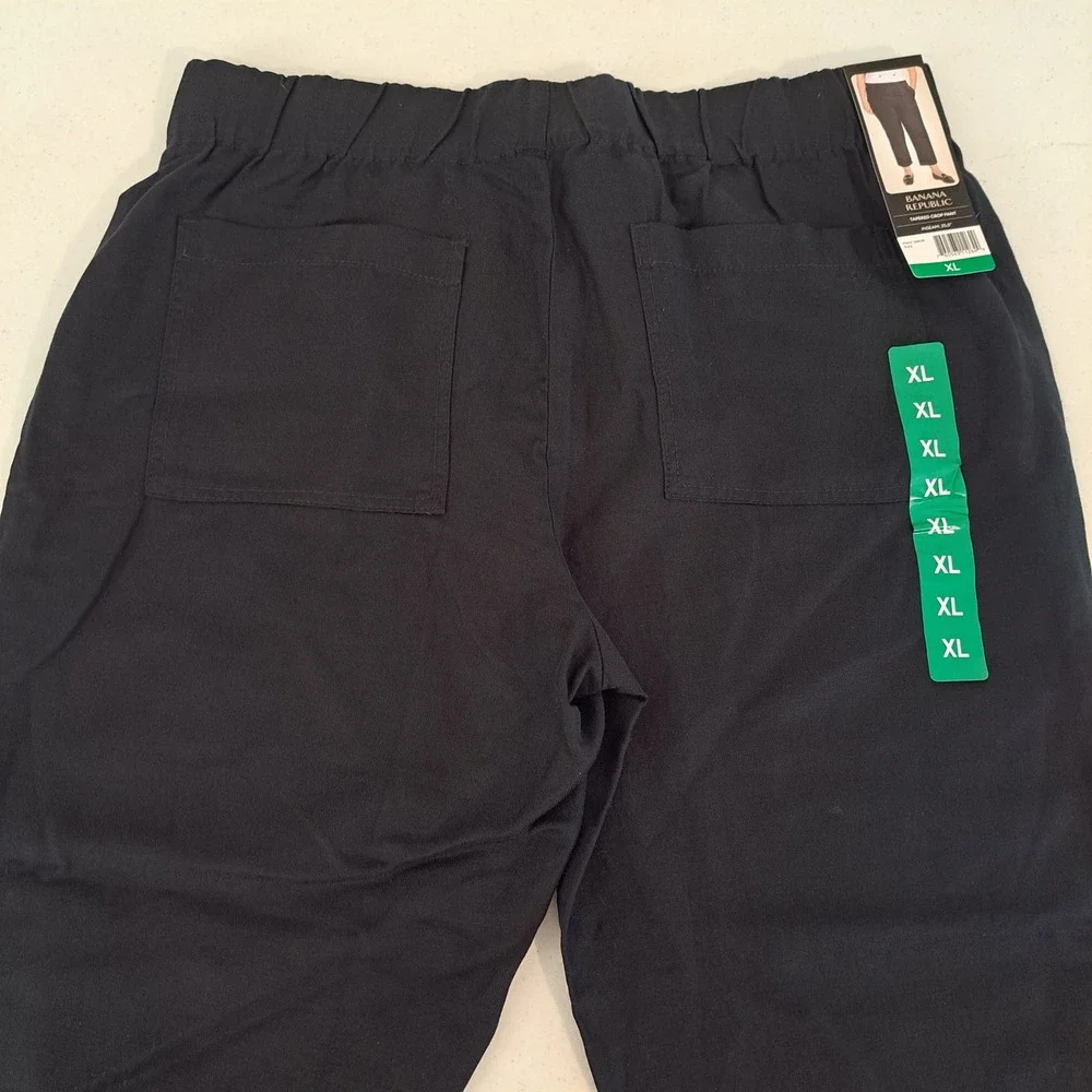 Banana Republic Womens Pants XL Black NWT Tapered Crop 1862-252